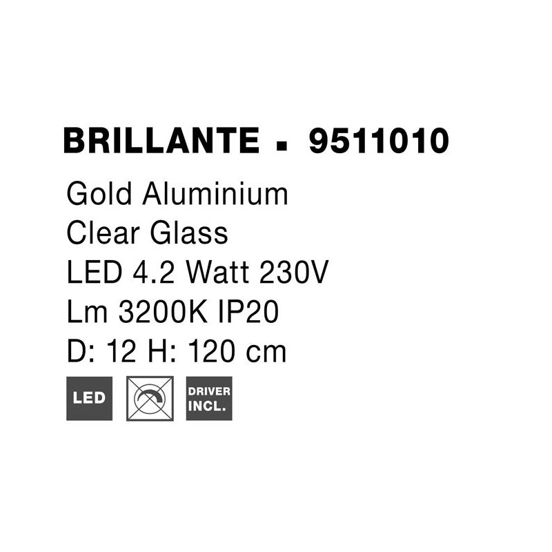 Pakabinamas šviestuvas BRILLANTE 9511010